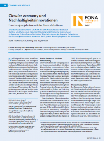 Das Bild zeigt die erste Seite der veröffentlichten GAIA-Mitteilung